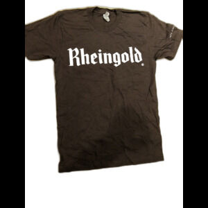 NEW! Retro Vintage Rheingold Beer Classic NY Brown T-Shirt Men's Small NOS